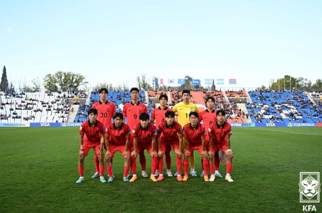 온두라스전에 선발 출장한 한국 대표팀 선수단의 모습. 